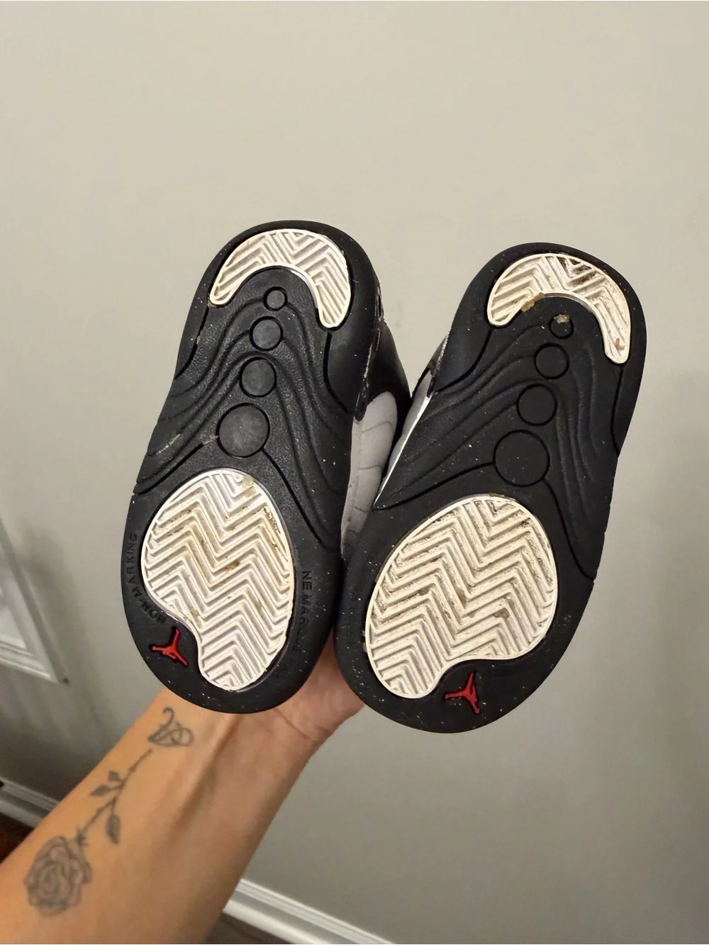 Jordan Baby Black & White Jumpman Walker Sneakers